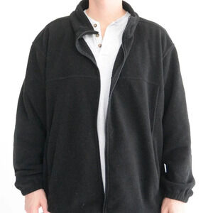 Vintage  Bass Pro Shops Black Fleece Full Zip Up XXL